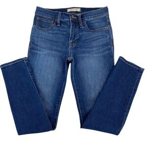 Madewell Roadtripper Skinny Jeans Womens 25 Dark Indigo Stretch Denim High Rise